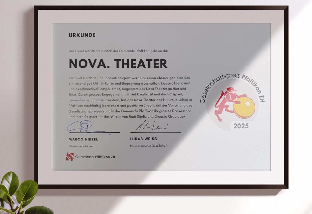 Gesellschaftspreis Pfäffikon ZH 2025 - NOVA.