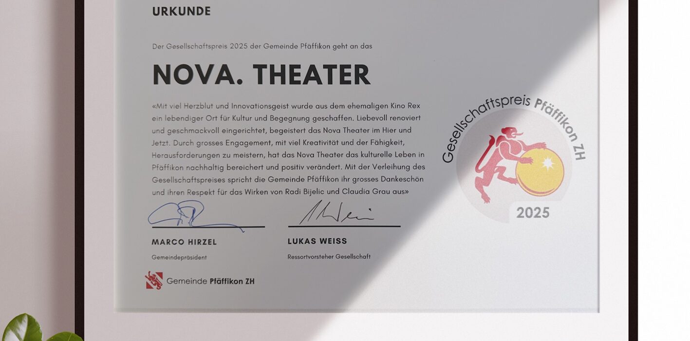 Gesellschaftspreis Pfäffikon ZH 2025 - NOVA.